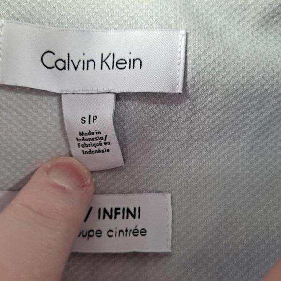 Calvin Kline Infinite Slim Fit Dark Blue /‎ Light Blue Plaid - Picture 3 of 3